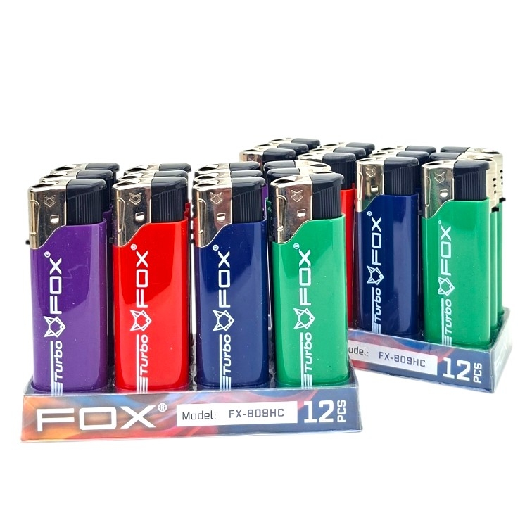 Зажигалка турбо fox 809 (24 шт\уп) Зажигалки купить цены оптом Baza